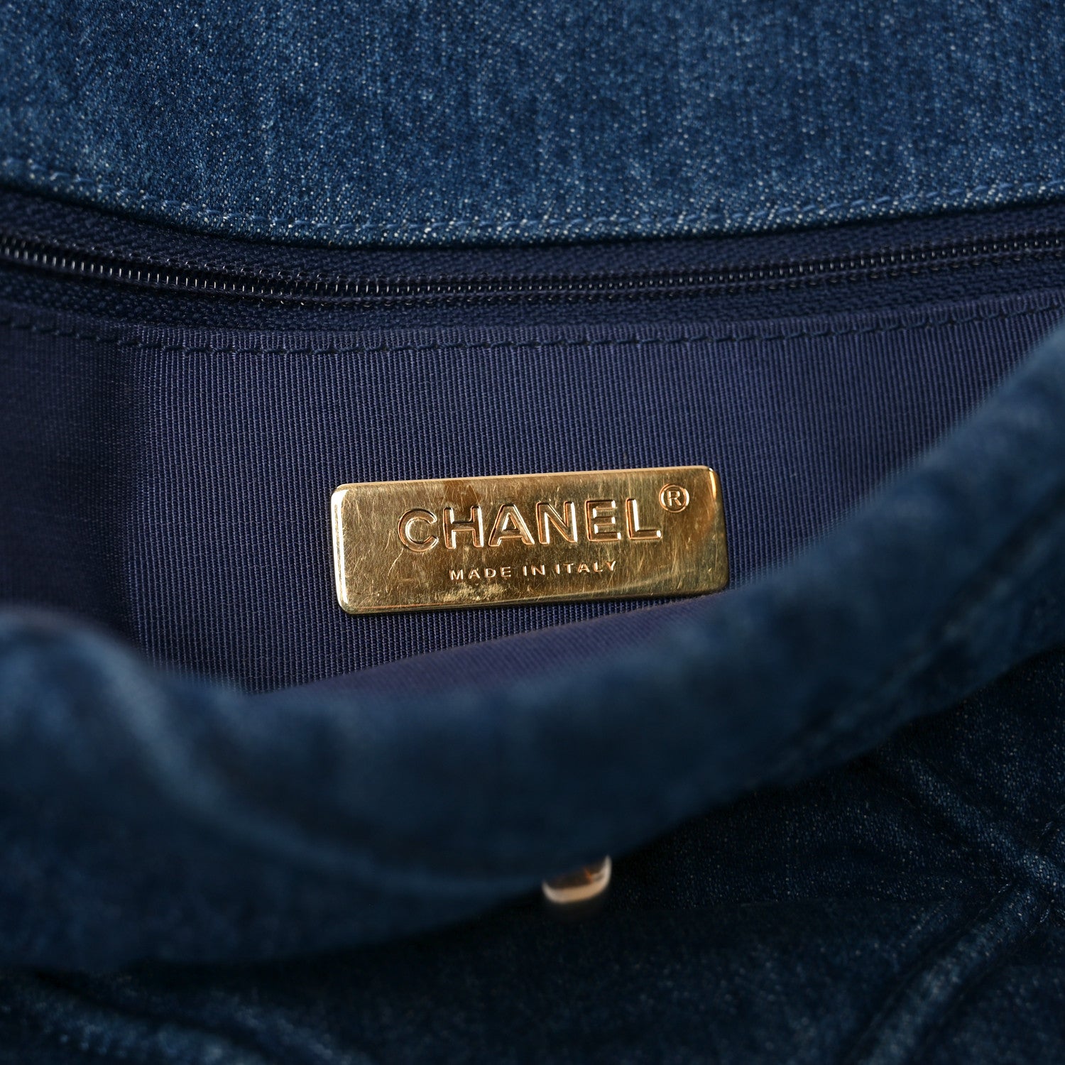 Chanel Denim Quilted Large Chanel 19 Flap Blue 6 of 10