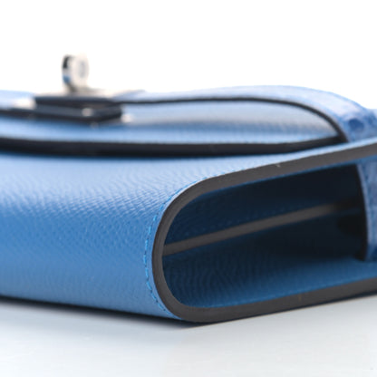 Hermes Epsom Shiny Alligator Touch Kelly Wallet To Go Mykonos Bleu Zellige 9 of 10