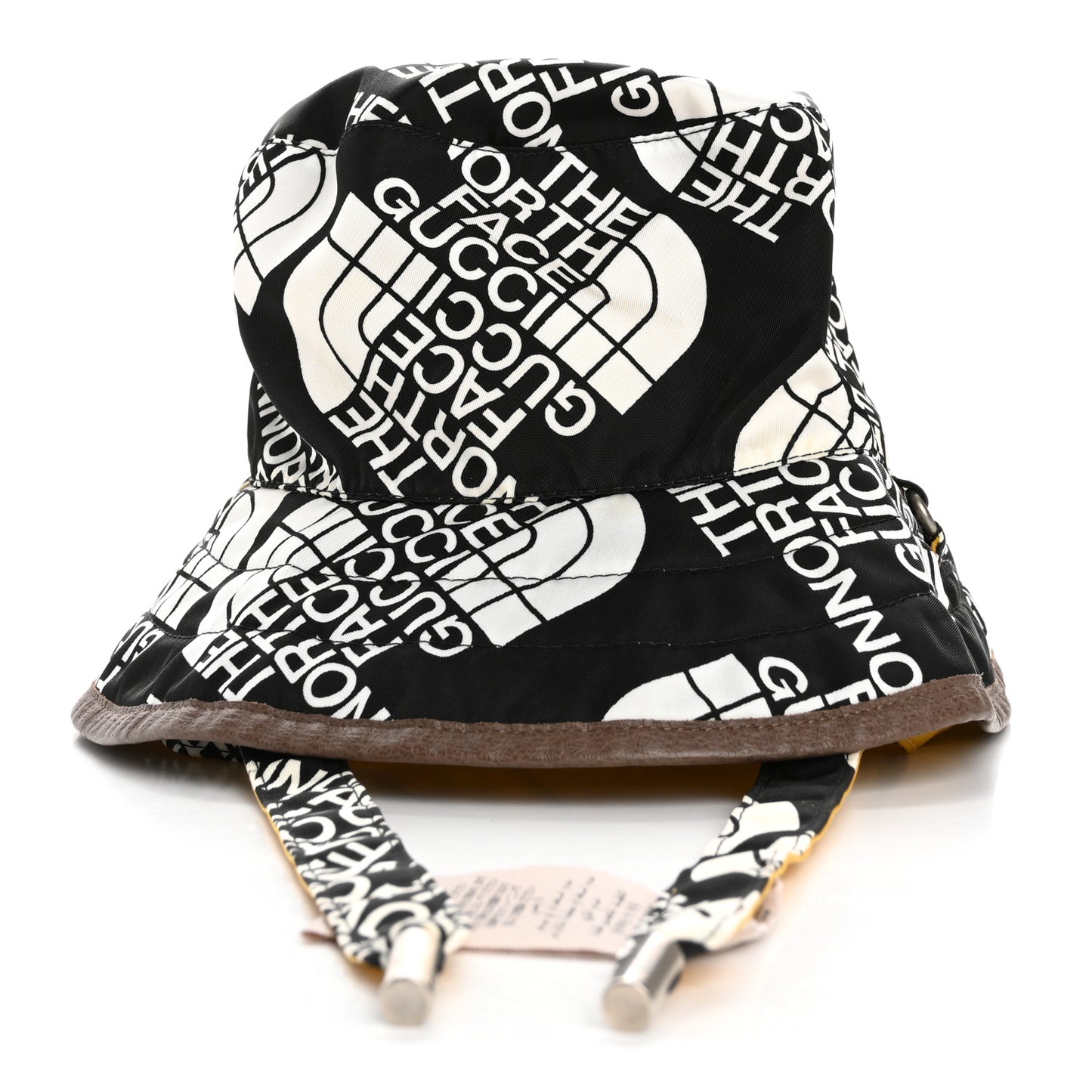 X THE NORTH FACE Nylon Reversible Self-Tie Bucket Hat M Black Yellow