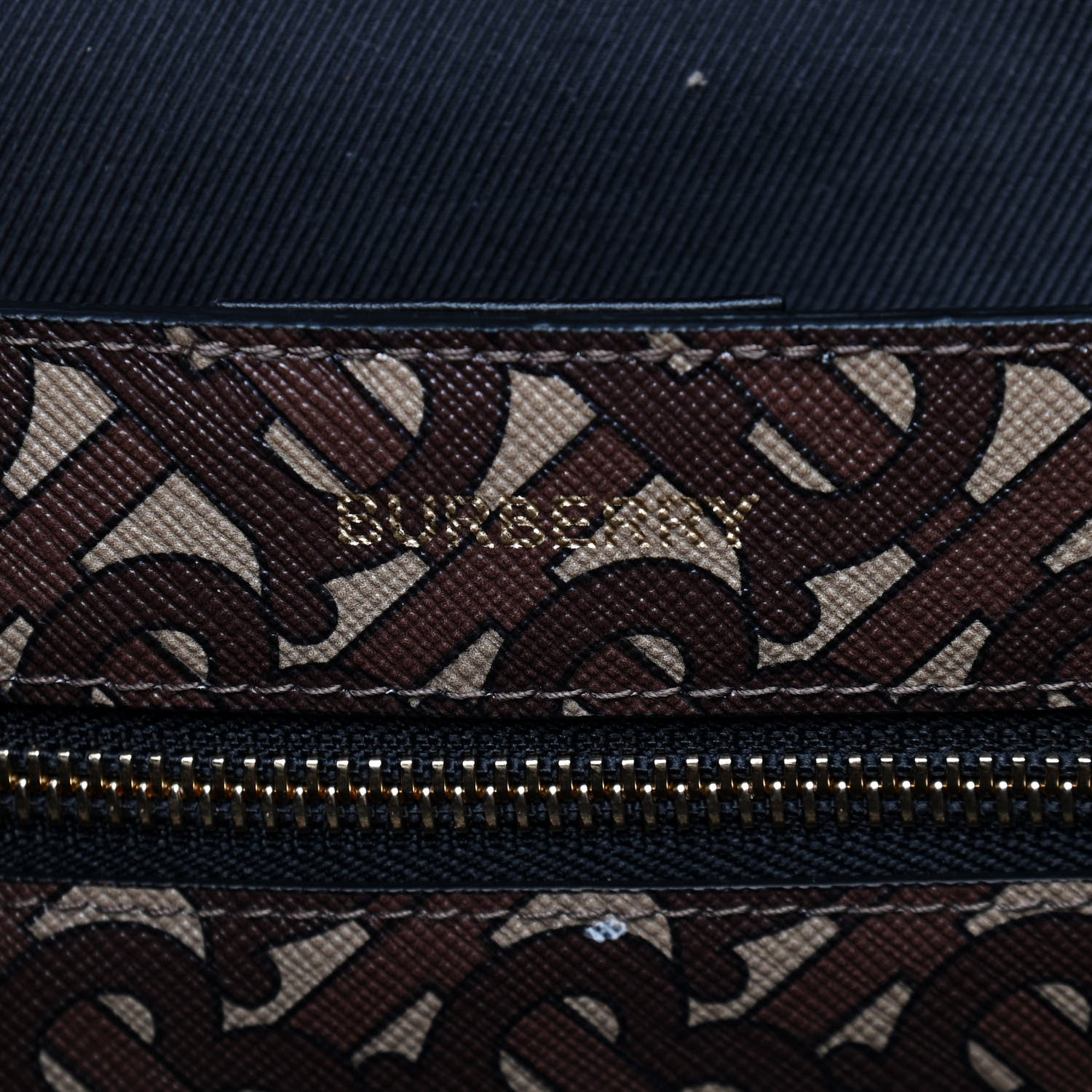 Burberry E-Canvas Monogram Studded Medium Portrait Tote Bag Black 5 of 7
