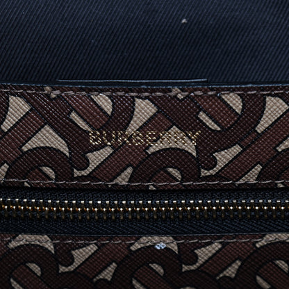 Burberry E-Canvas Monogram Studded Medium Portrait Tote Bag Black 5 of 7