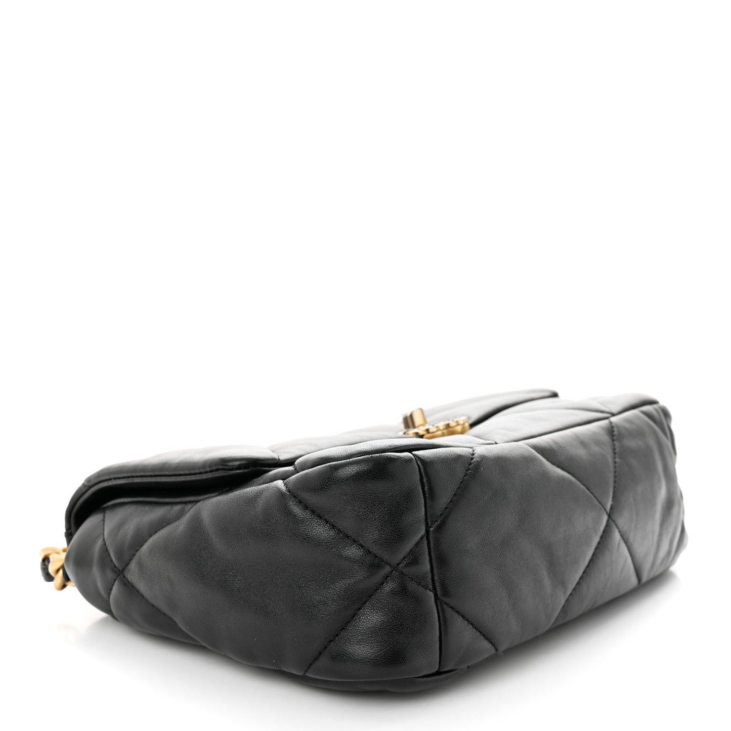 Lambskin Quilted Medium Chanel 19 Flap Black