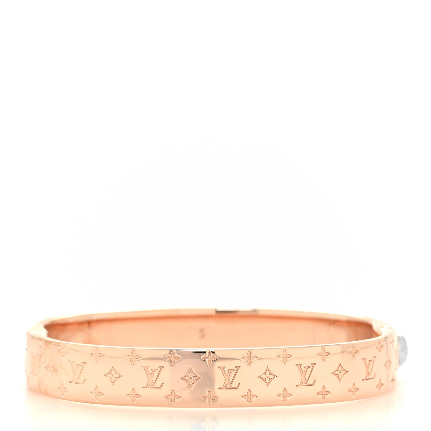 Brass Monogram Nanogram Cuff S Pink Gold