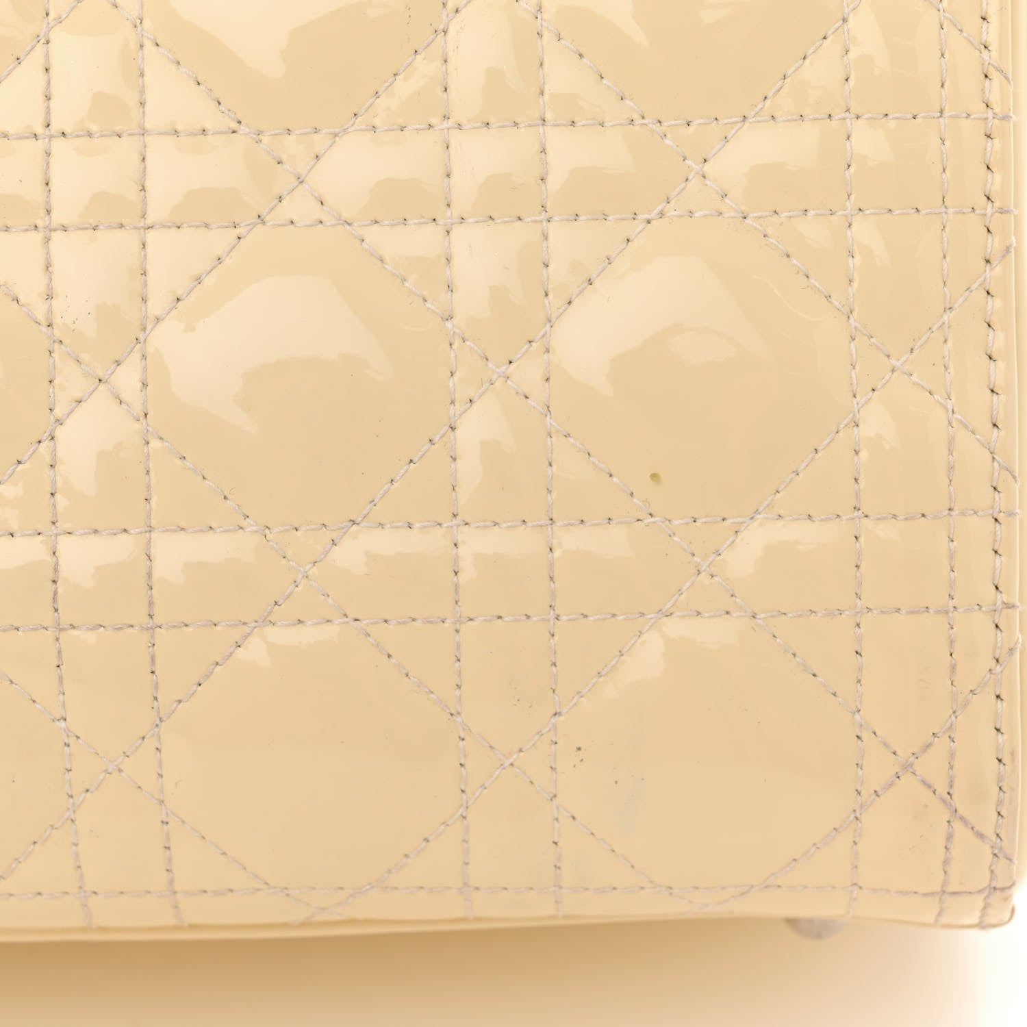 Christian Dior Patent Cannage Large Lady Dior White 18 of 21