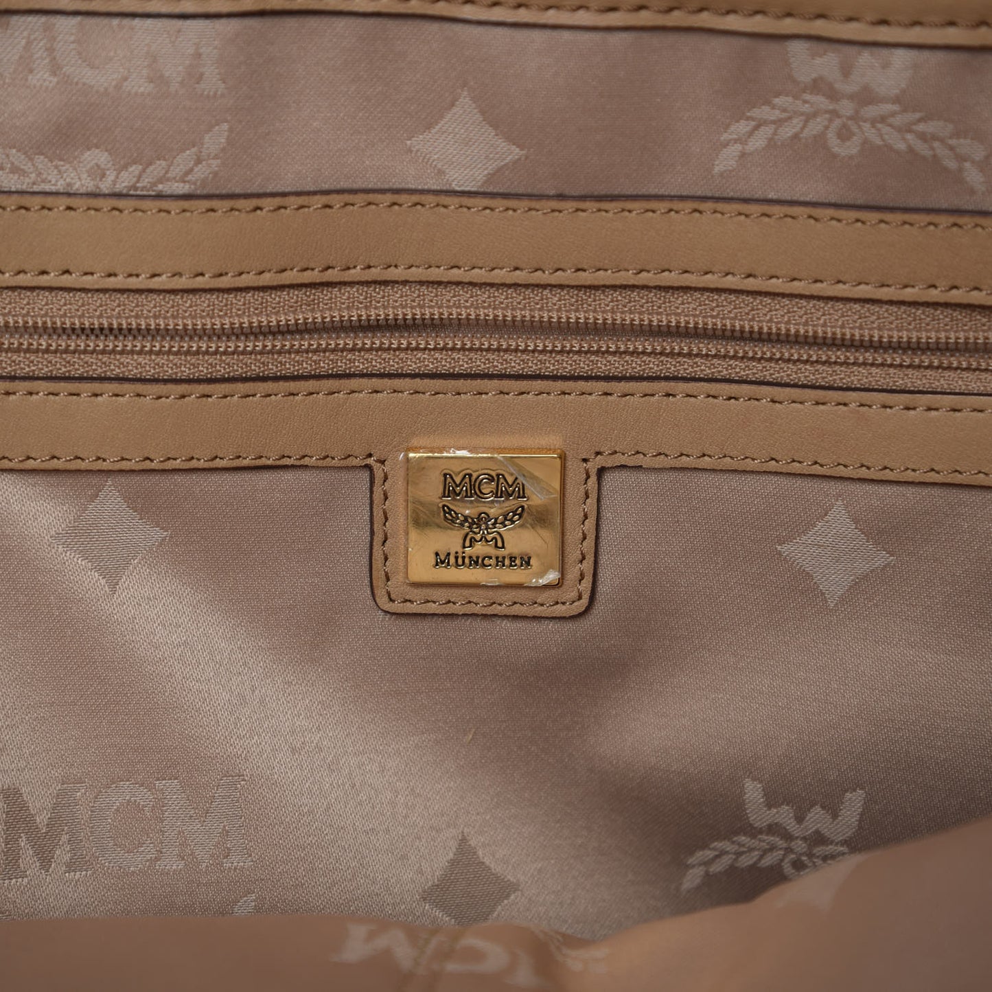 Visetos Medium Studded Stark Backpack Beige