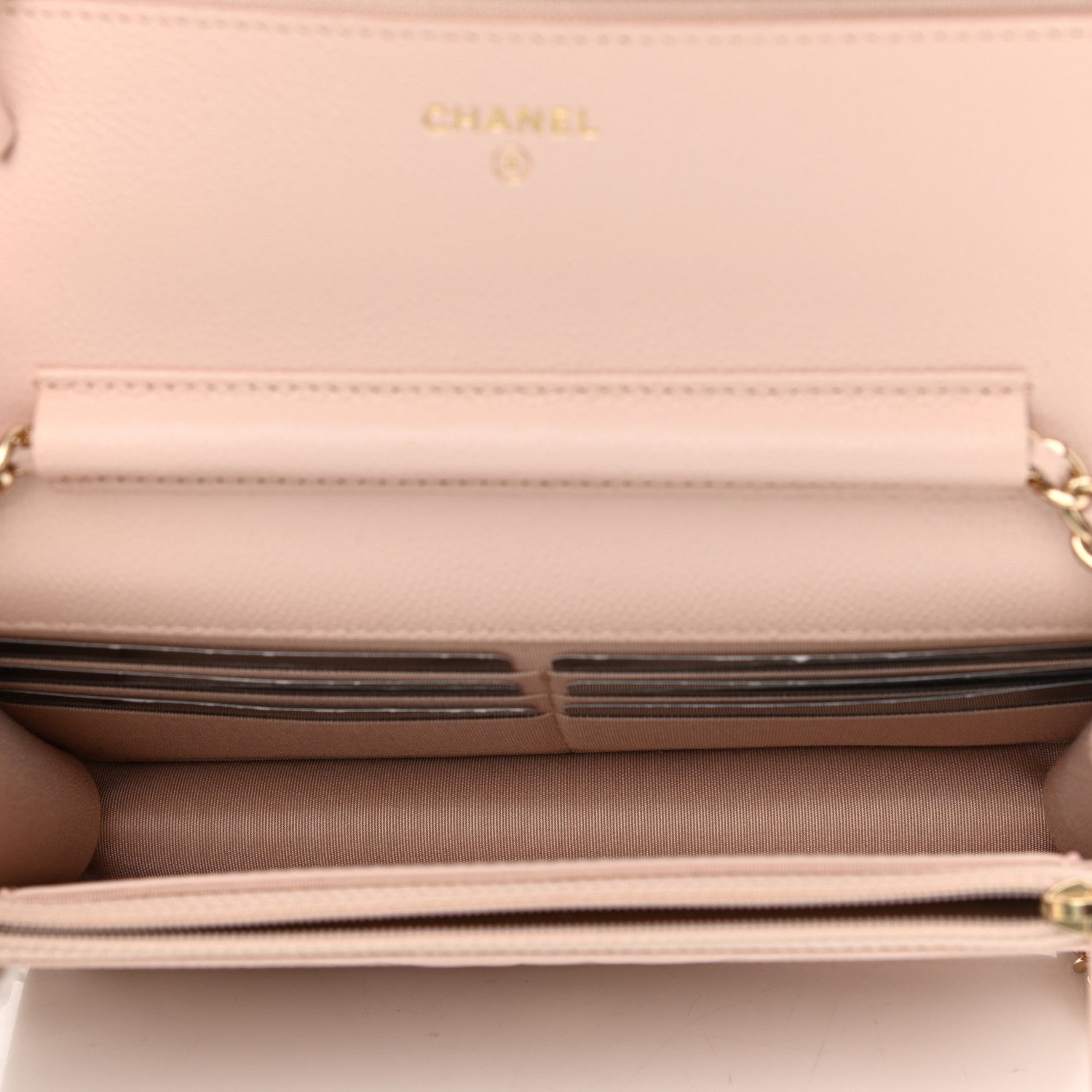 Chanel Caviar Quilted Wallet On Chain WOC Light Pink 4 of 11