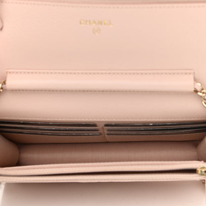 Chanel Caviar Quilted Wallet On Chain WOC Light Pink 4 of 11