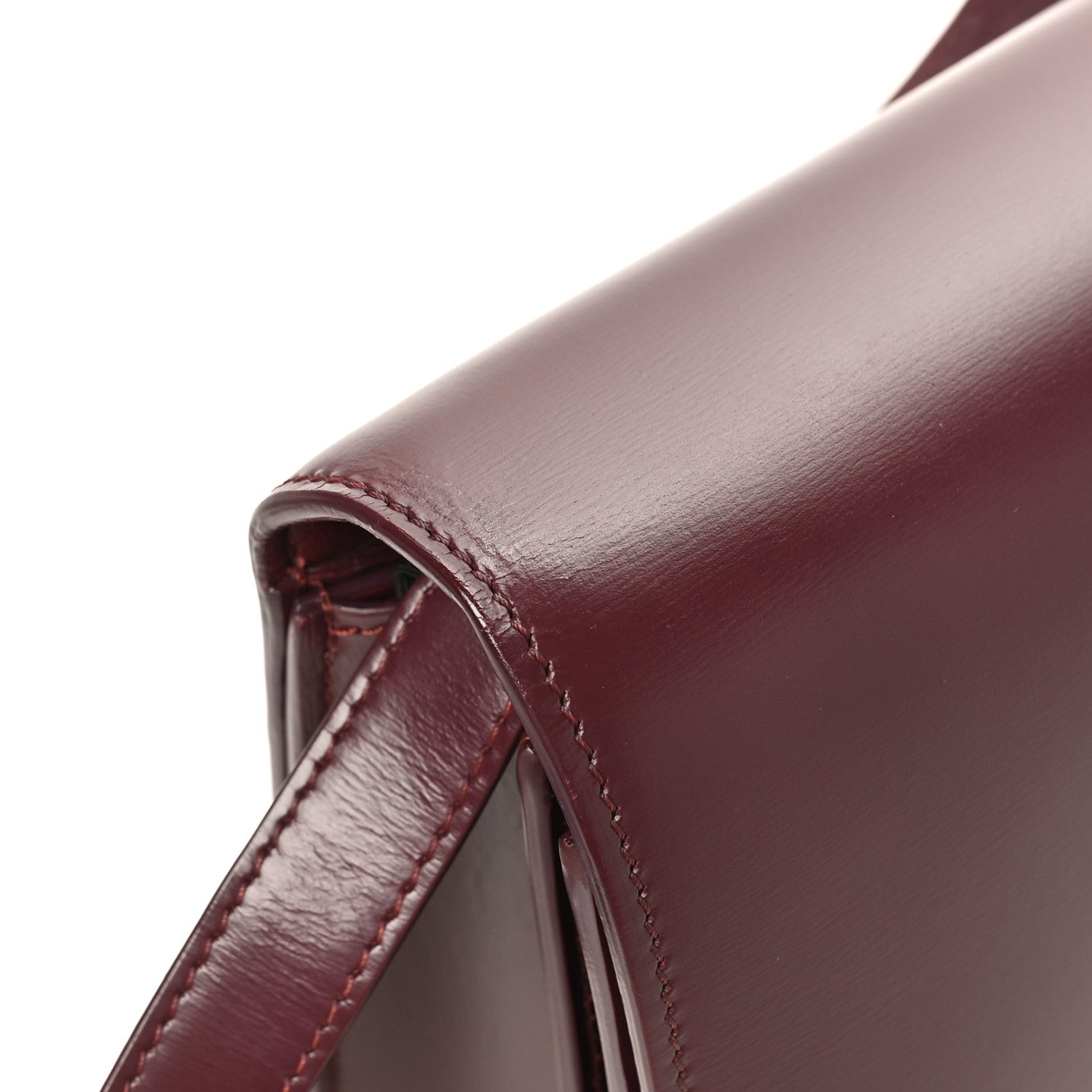 Celine Box Calfskin Medium Classic Box Flap Bag Burgundy 10 of 11