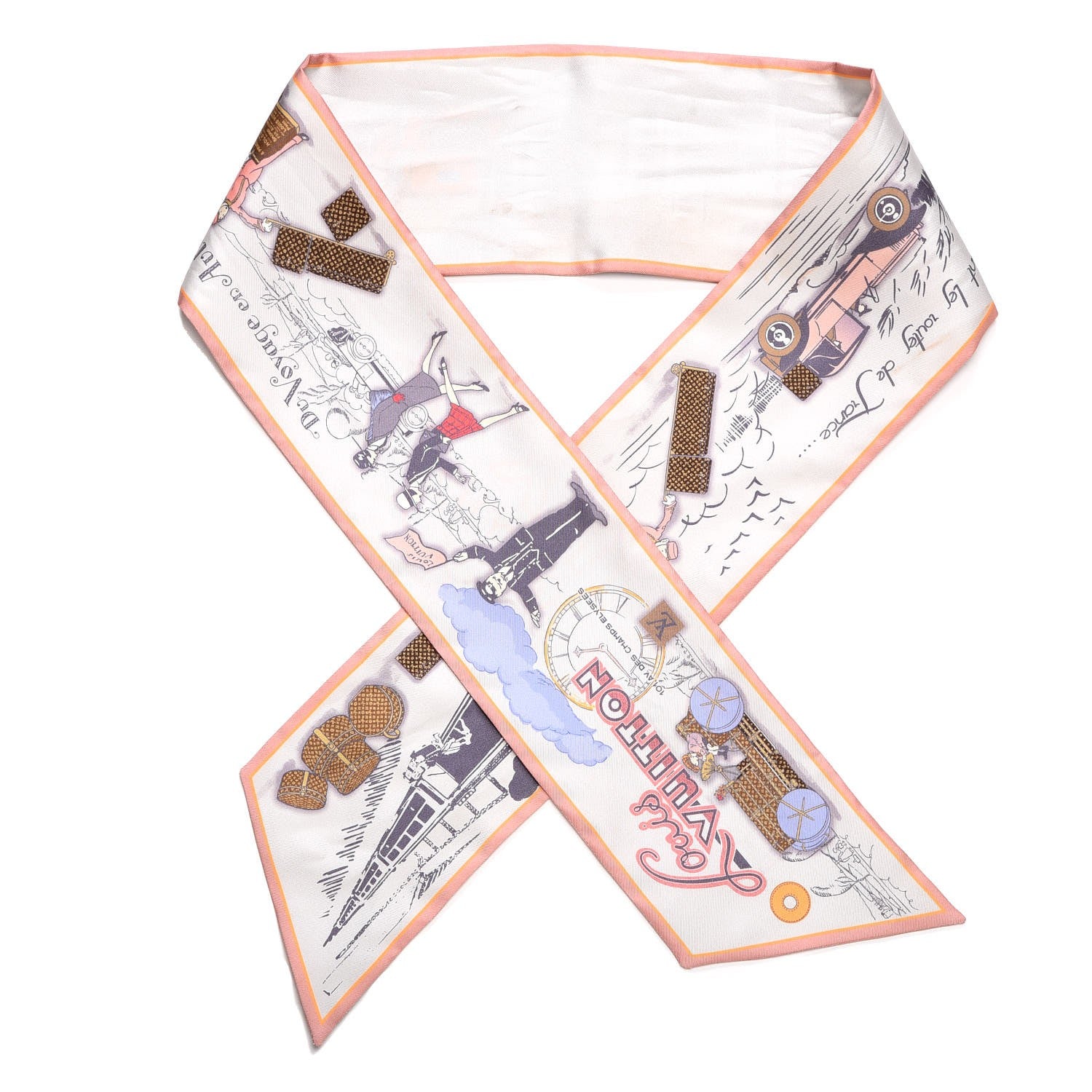 Louis Vuitton Silk LV Comics Bandeau Rose Poudre 1 of 9