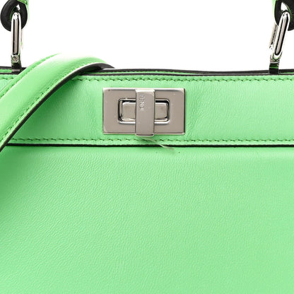 Fendi Shiny Nappa Petite Peekaboo I SEE U Satchel Edamame 9 of 12
