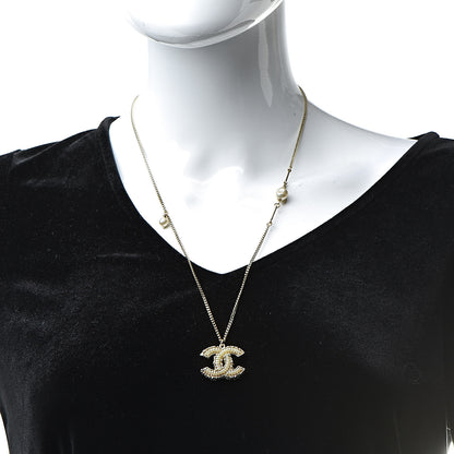 Chanel Pearl CC Pendant Long Necklace Gold 2 of 8