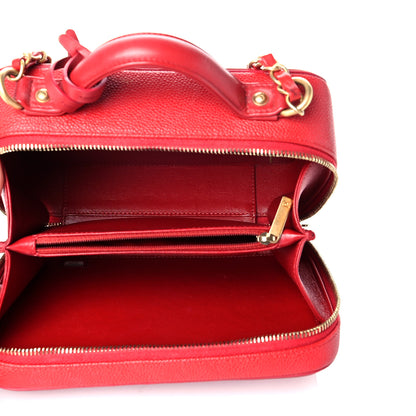 Chanel Caviar Quilted Medium CC Filigree Vanity Case Red 5 of 12