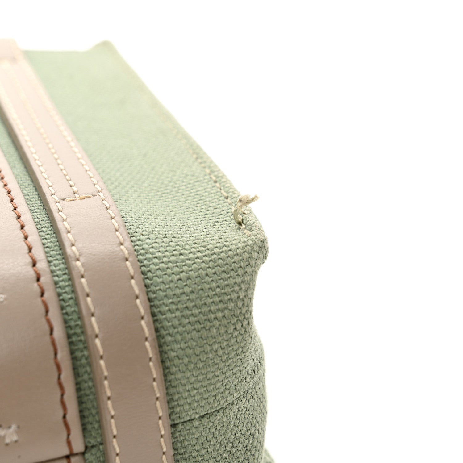 Chloe Cotton Calfskin Mini Woody Ribbon Tote Faded Green 11 of 14