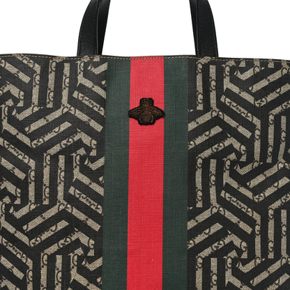 Gucci GG Supreme Monogram Caleido Web Vertical Tote Black 8 of 10