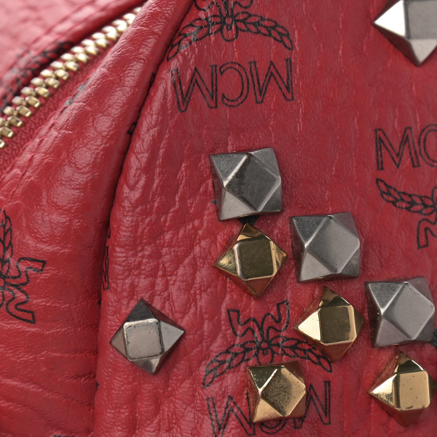 Visetos Studded Small Stark M Backpack Red
