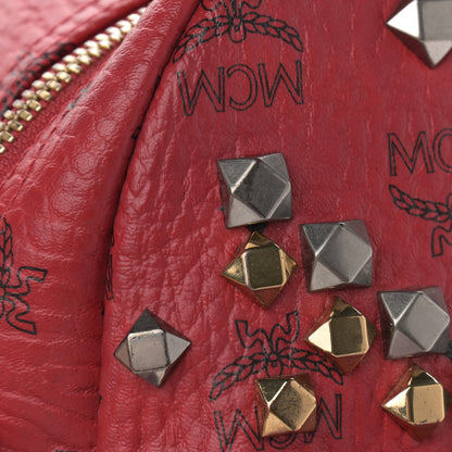 MCM Visetos Studded Small Stark M Backpack Red 13 of 13