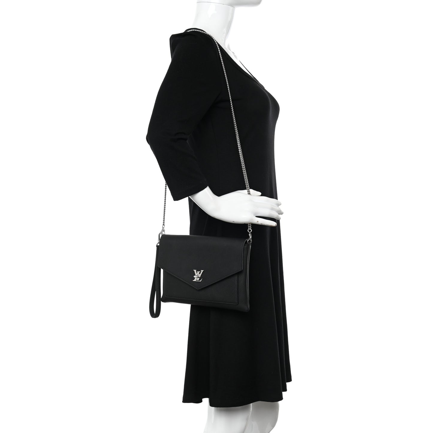 Soft Calfskin My Lockme Pochette Black