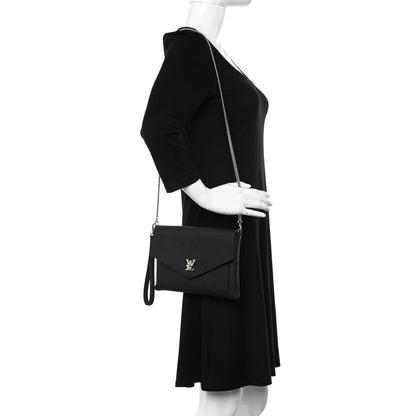 Louis Vuitton Soft Calfskin My Lockme Pochette Black 2 of 11