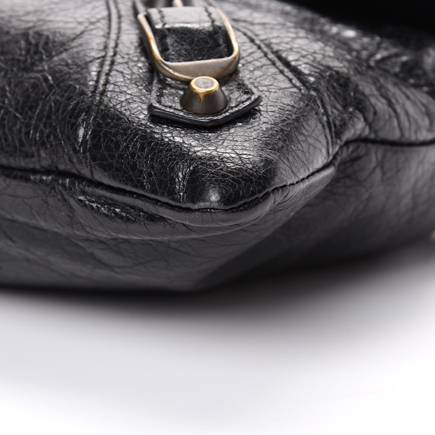 Agneau Classic Hardware Envelope Clutch Black