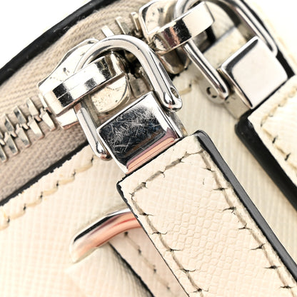 Prada Saffiano Travel Small Brique Top Handle Crossbody Bag White 14 of 22