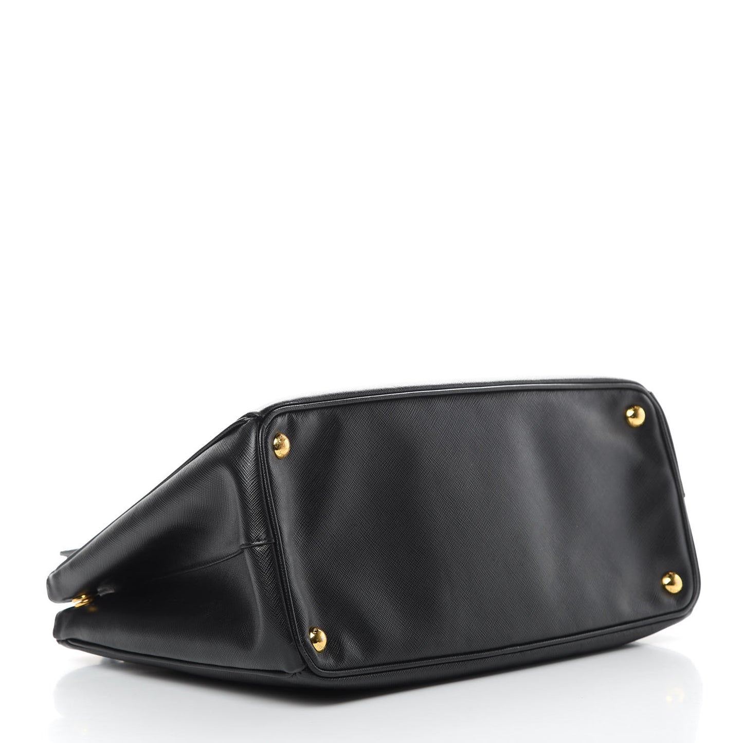 Saffiano Medium Galleria Double Zip Tote Black