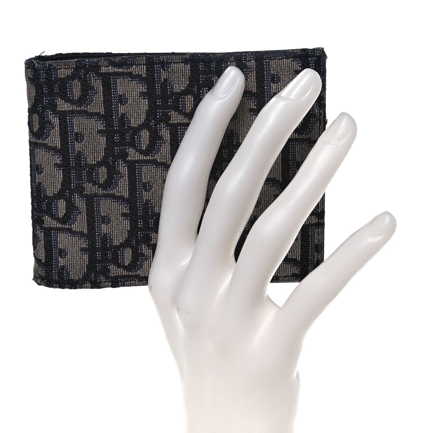 Christian Dior Oblique Compact Wallet Black 2 of 8