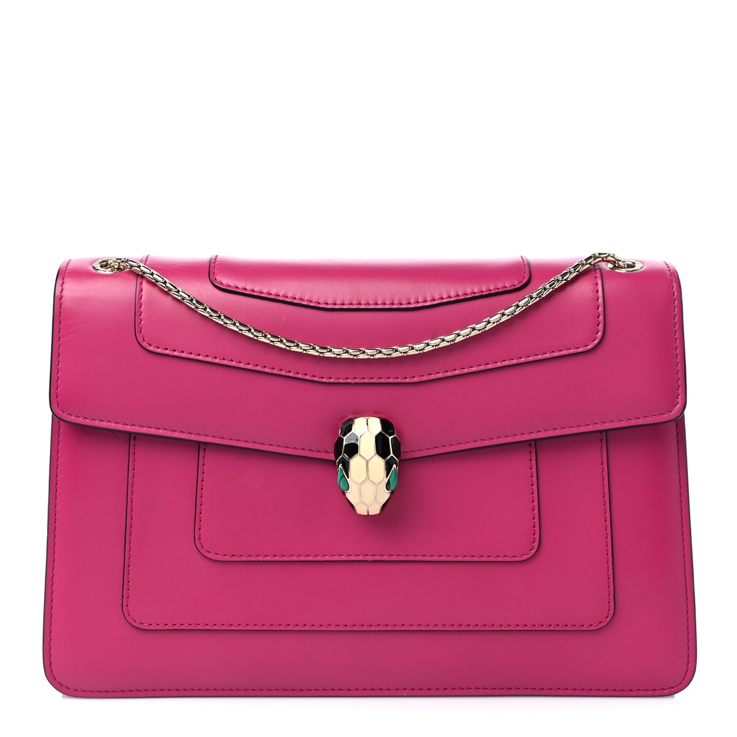 Calfskin Serpenti Forever Shoulder Bag Pink