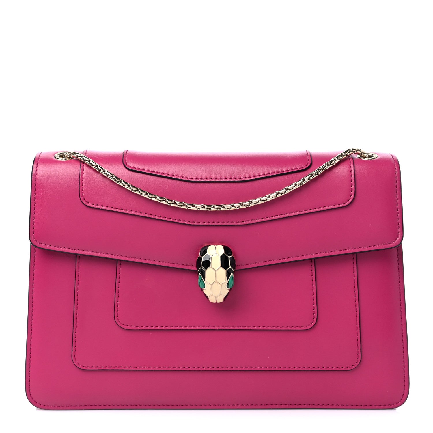 Bulgari Calfskin Serpenti Forever Shoulder Bag Pink 1 of 8