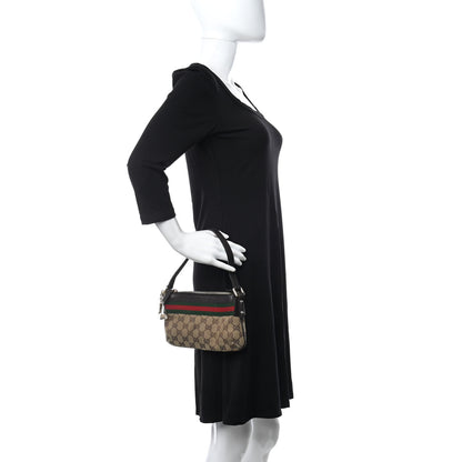 Gucci Monogram Web Pochette Dark Brown 2 of 9