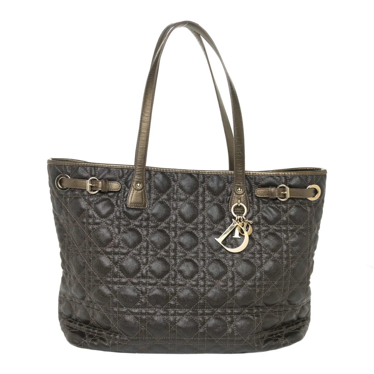 Coated Canvas Cannage Panarea Tote Bronze