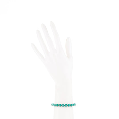 David Yurman Sterling Silver Green Onyx 8mm Spiritual Beads Bracelet 2 of 5