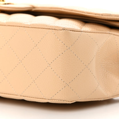 Chanel Caviar Quilted Medium Double Flap Beige 10 of 13
