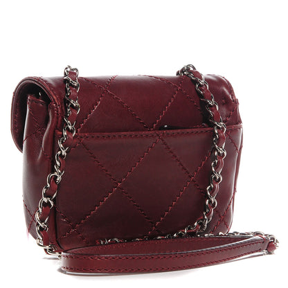 Chanel Lambskin Double Stitch Mini Flap Bordeaux 3 of 9