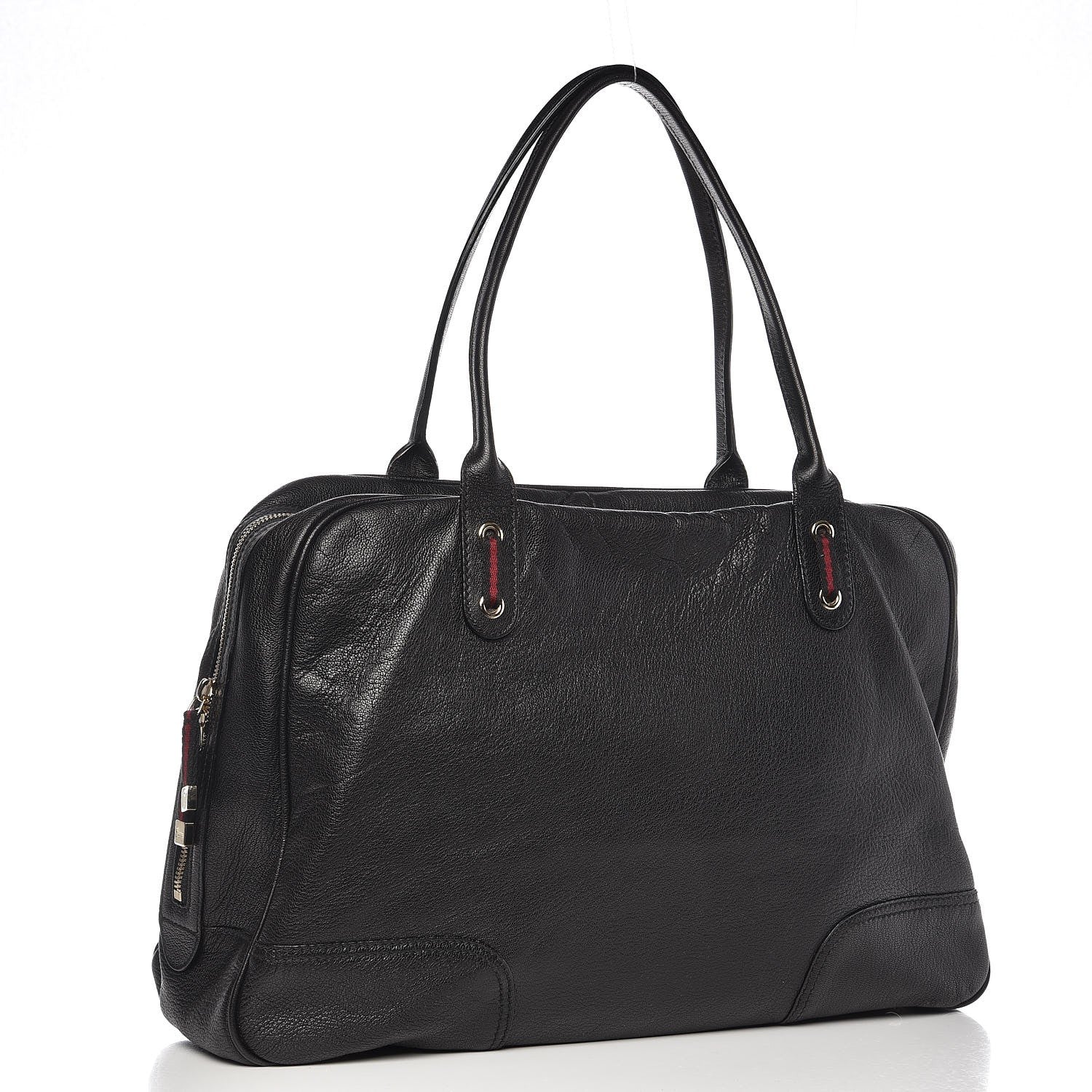 Gucci Calfskin Large Princy Boston Tote Black 3 of 11