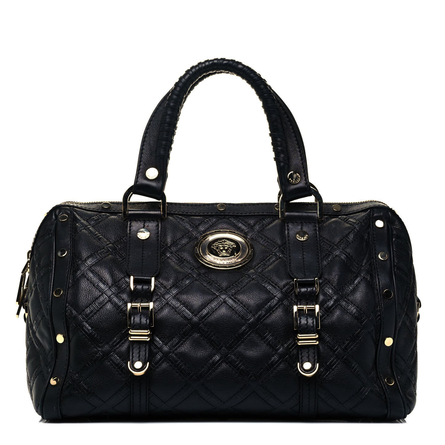 Nappa Quilted Icon Bowler Black