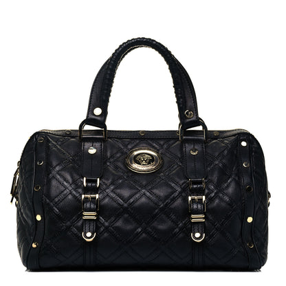 Versace Nappa Quilted Icon Bowler Black 1 of 7