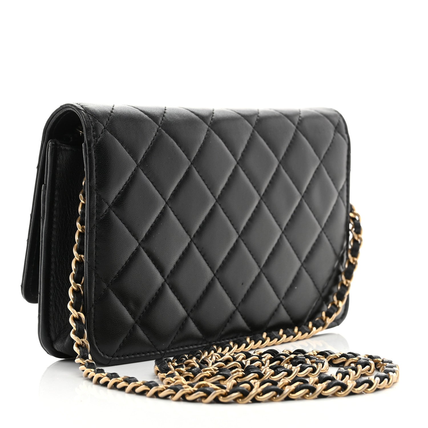 Chanel Lambskin Quilted Infinity Wallet On Chain WOC Black 3 of 11