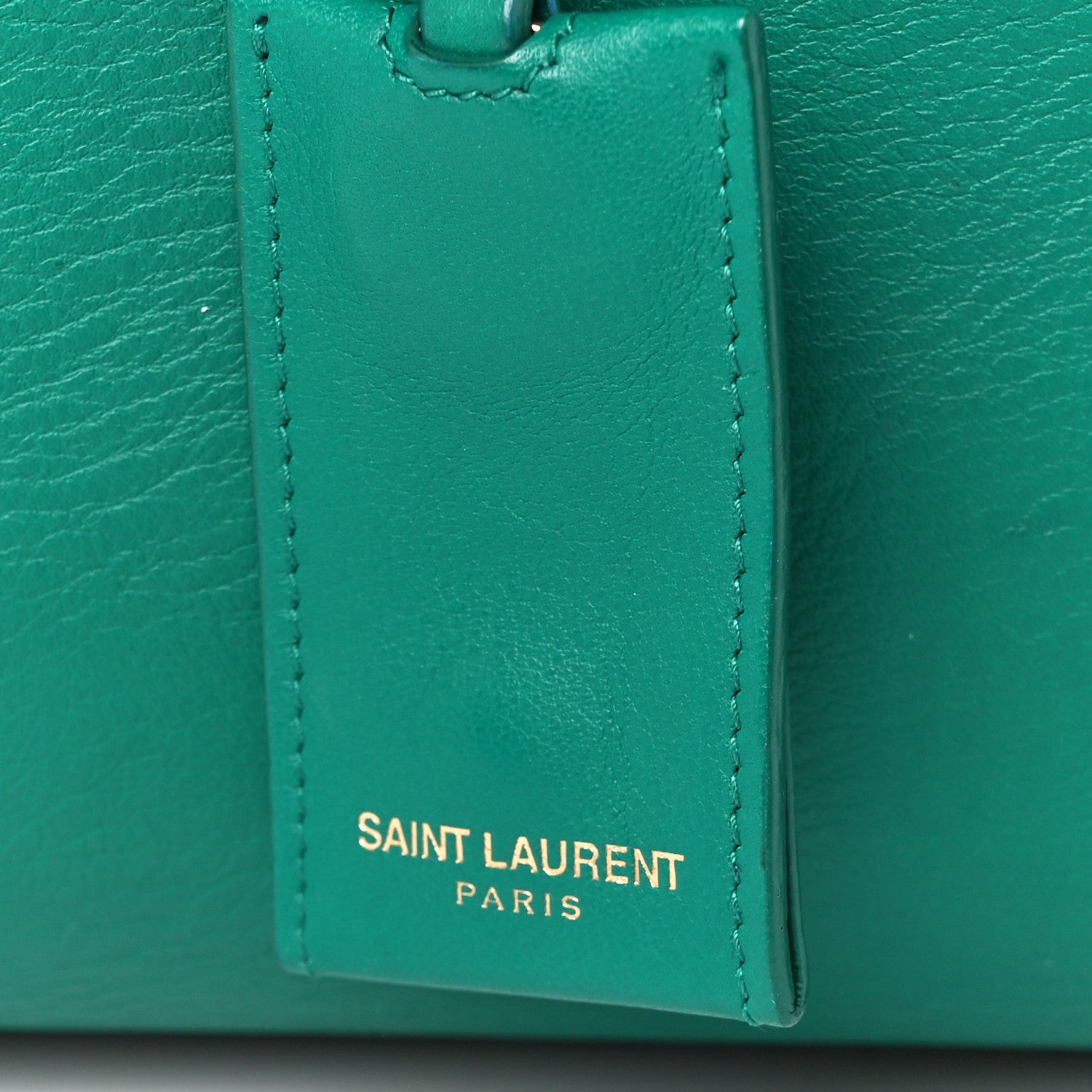Saint Laurent Calfskin Medium Classic Y Cabas Green 7 of 12