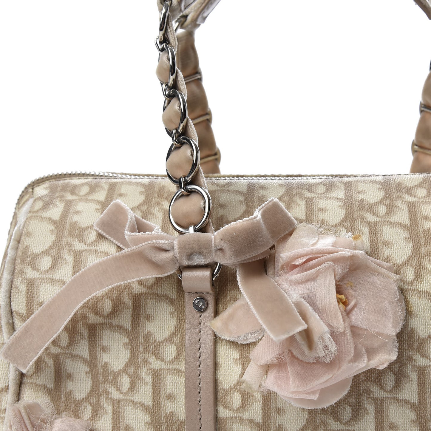Cotton Monogram Trotter Romantique Boston Bag Rose