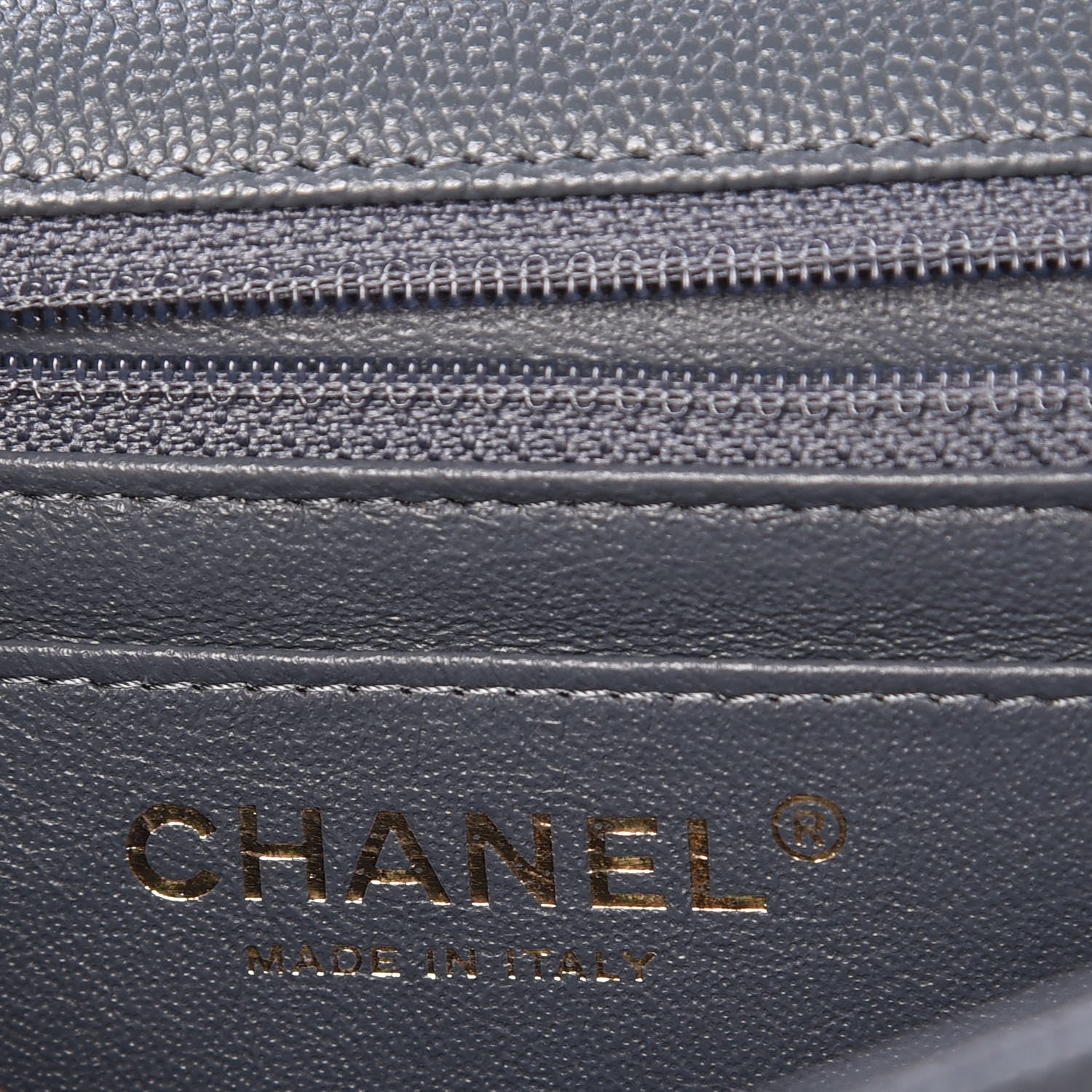 Chanel Caviar Quilted Mini Rectangular Flap Dark Grey 6 of 8