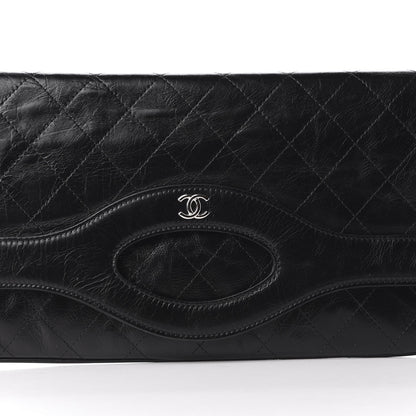 Chanel Shiny Crumpled Calfskin Small 31 Pouch Black 10 of 10