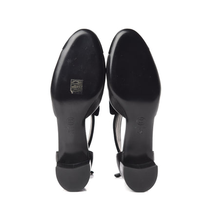 Chanel Goatskin Velvet Cap Toe CC Bow Cut Out Ankle Boots 41 Black 6 of 11