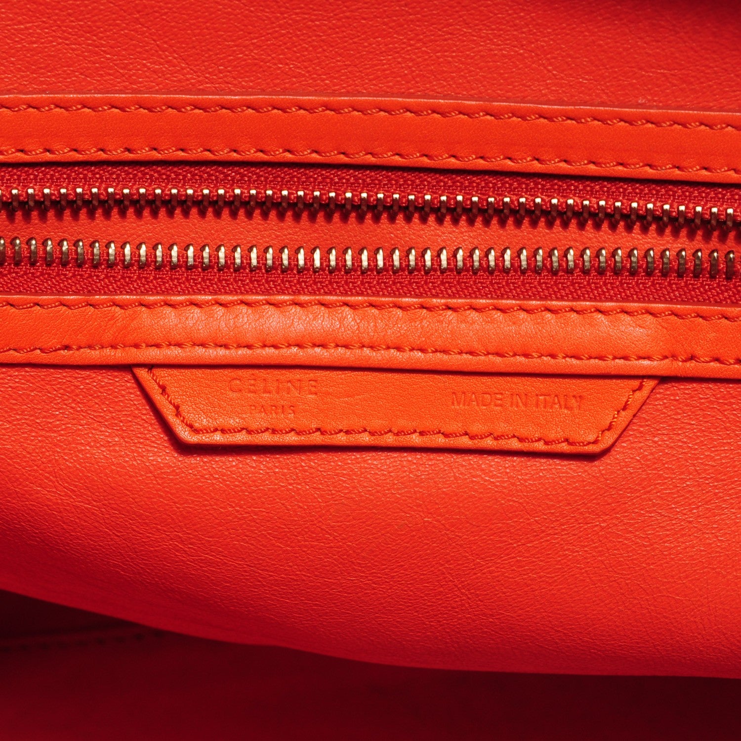 Celine Smooth Calfskin Mini Luggage Orange 7 of 8