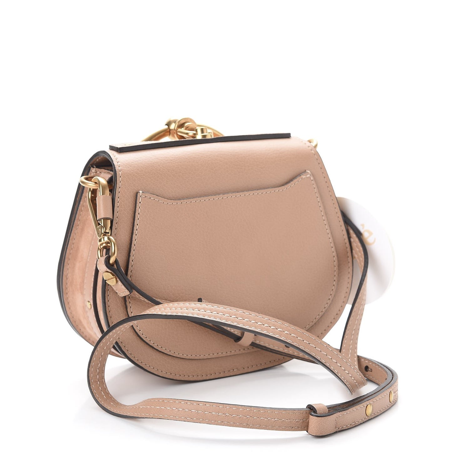 Calfskin Suede Small Nile Bracelet Bag Biscotti Beige