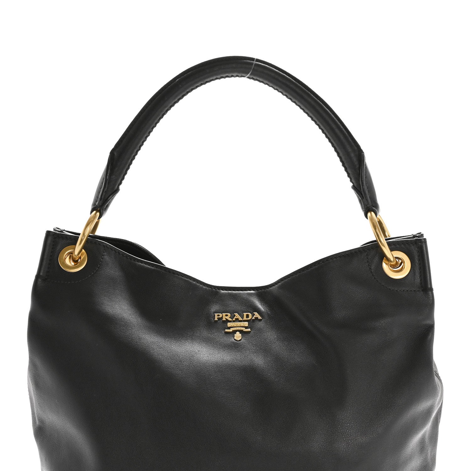 Prada Soft Calfskin Hobo Black 8 of 16