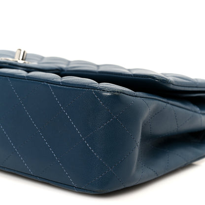 Chanel Lambskin Quilted Medium Double Flap Navy 11 of 12