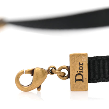 Christian Dior Grosgrain Ribbon J'Adior Logo Choker Necklace Black 4 of 4