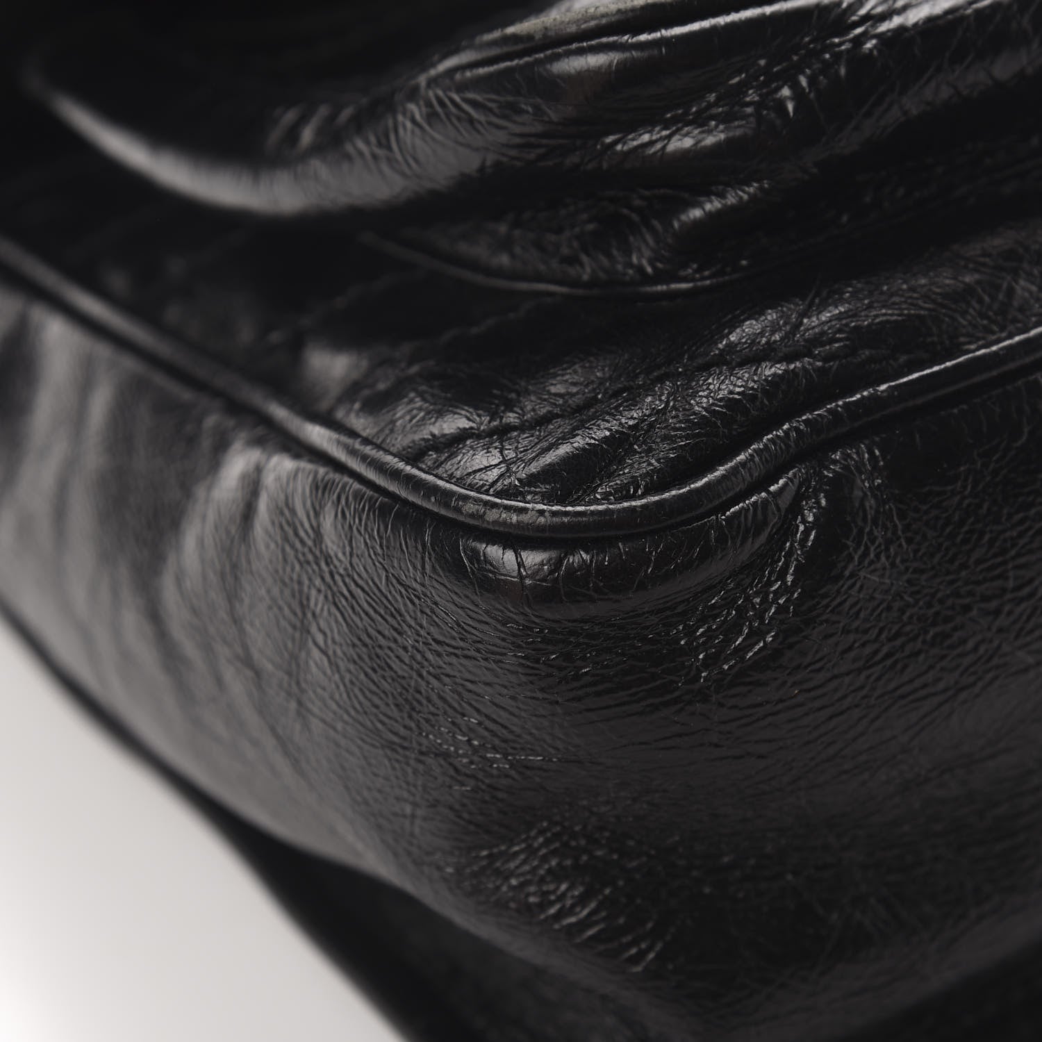 Saint Laurent Crinkled Calfskin Matelasse Monogram Medium Niki Chain Satchel Black 9 of 18