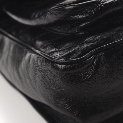 Saint Laurent Crinkled Calfskin Matelasse Monogram Medium Niki Chain Satchel Black 9 of 18