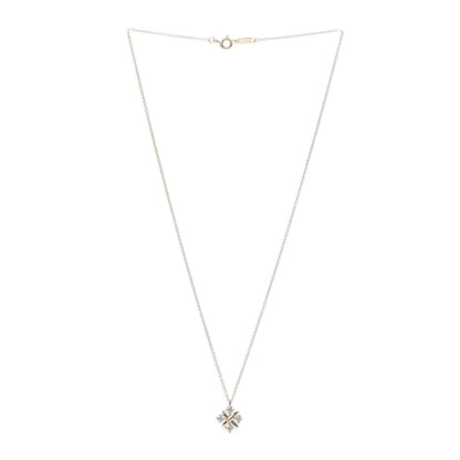 Tiffany 18K Rose Gold Platinum Diamond Schlumberger Lynn Pendant Necklace 3 of 6